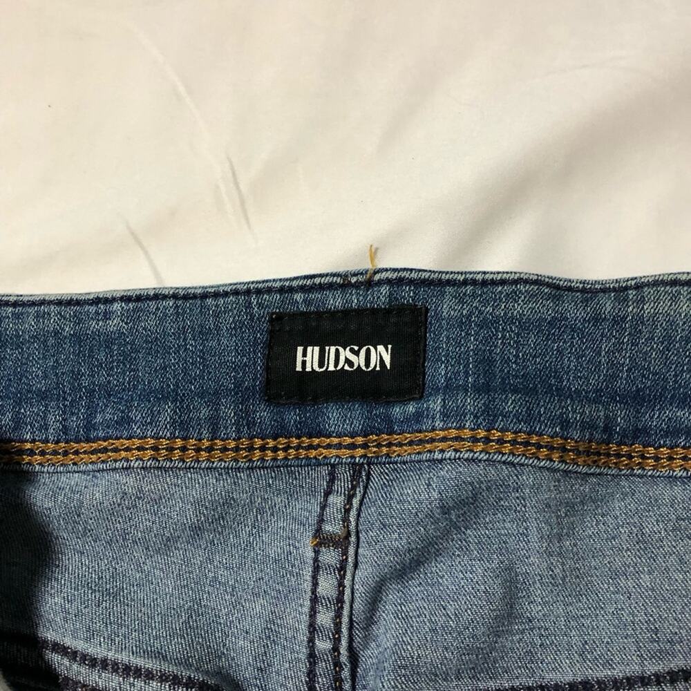 Hudson mid rise skinny with step hem distressed blue jeans womens 29 flap pocket - Picture 4 of 12